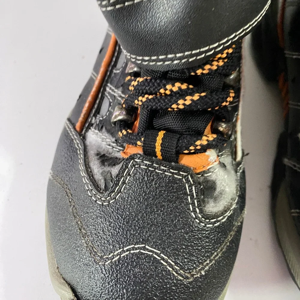Lake & Trail Snow Boots Kids‎ Size 4 Black Orange Fair Condition Insulated 830